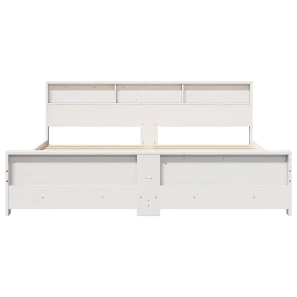 Struttura del letto-Giroletto-Rete del Letto Bianco 200 x 200 cm Legno multistrato 248824
