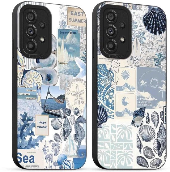 Copritelefono per Samsung Galaxy A53 5G - Bumper in TPU silicona morbida - Disegno estivo collage - Design a colori - Dimensione schermo 6,5 pollici - Copertura per telefono