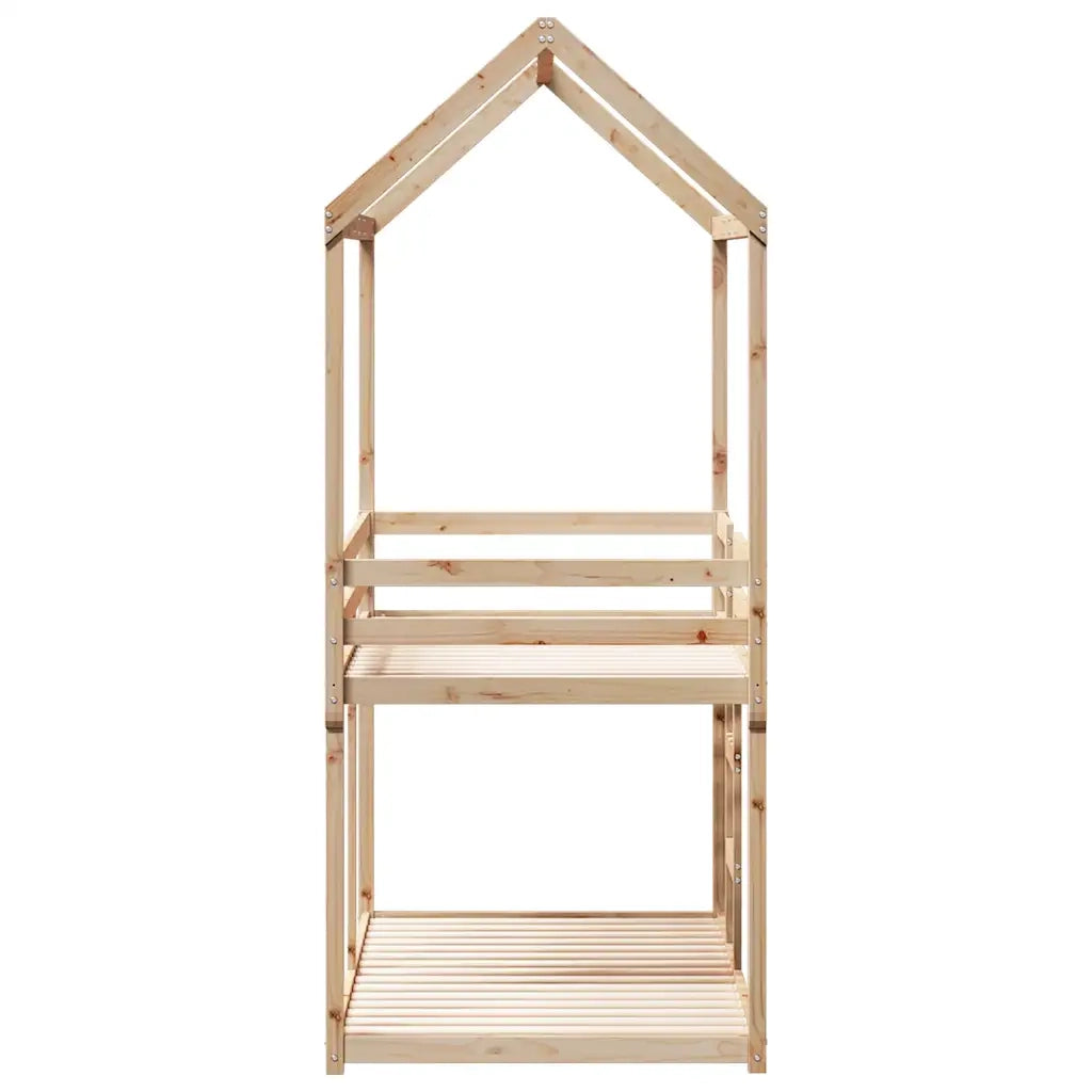 Letto a Castello senza Materasso 90x190 cm Legno di Pino 3282124