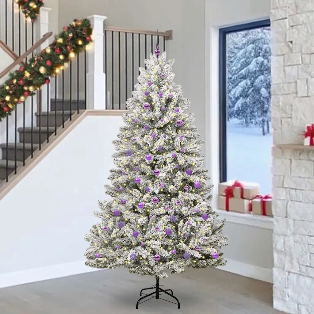 Albero di Natale artificiale con 300 LED Verde e Bianco 240 cm 3395772