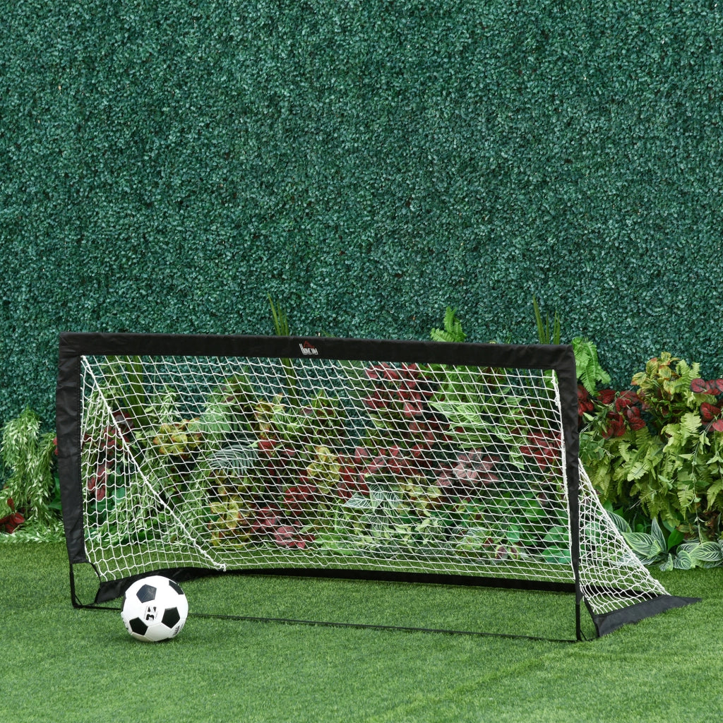 Porta da calcio pieghevole ¨C zephmum ¨C 2 pezzi nero 183x90x90 cm