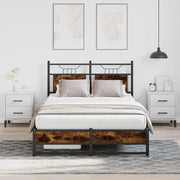 Giroletto senza Materasso-Struttura Letto Rovere Fumo 120x200 cm in Truciolato 108805