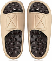Slipper con massaggi acupresso, massaggi per i piedi, sandali per la massaggio dei piedi, regalo unisex (40-41 EU, color cachi)