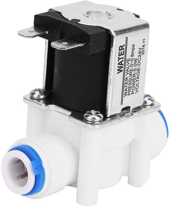 Vitalec - Ventile magnetici elettrici - 24V connettore rapido - Per dispenser acqua - Rame - Ventile magnetici N/C - Per trattamento acqua - 3/8 formato