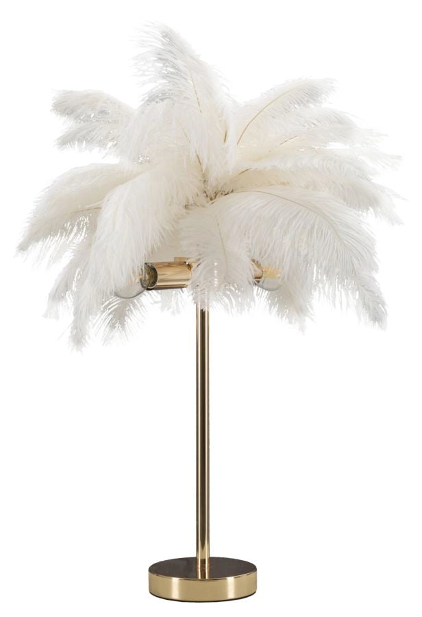 LAMPADA DA TAVOLO PALM BIANCA CM Ø 40X55