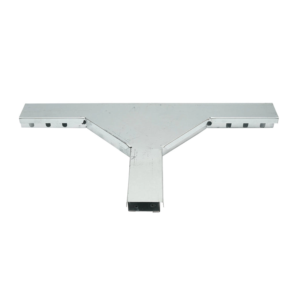 Derivazione a T orizzontale in acciaio zincato per grondaia 25x50mm