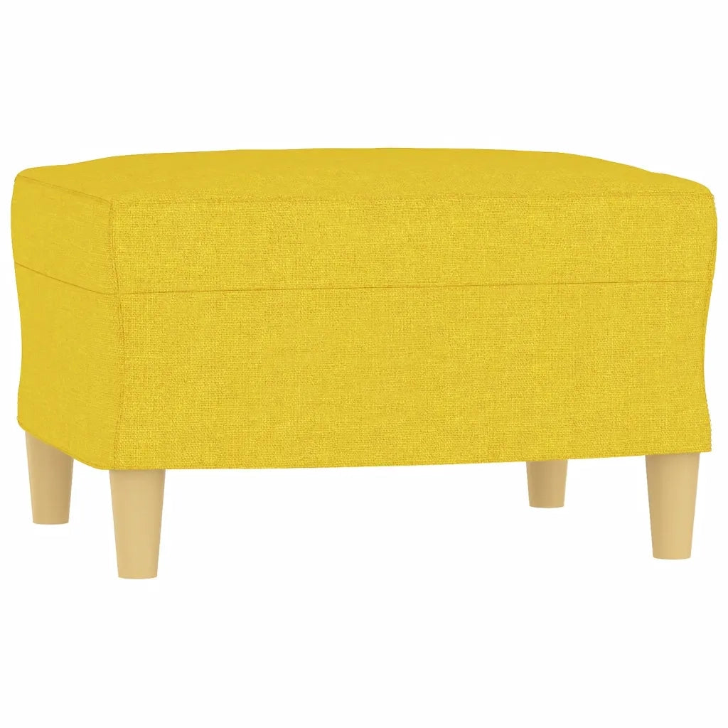 Set di Divani 4 pz con Cuscini Giallo Chiaro in Tessuto 3202083