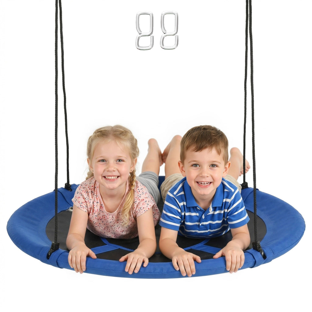 Altalena a nido per giardino ¨C Xylo ¨C ¦µ110 cm blu resistente alle intemperie fino a 100 kg