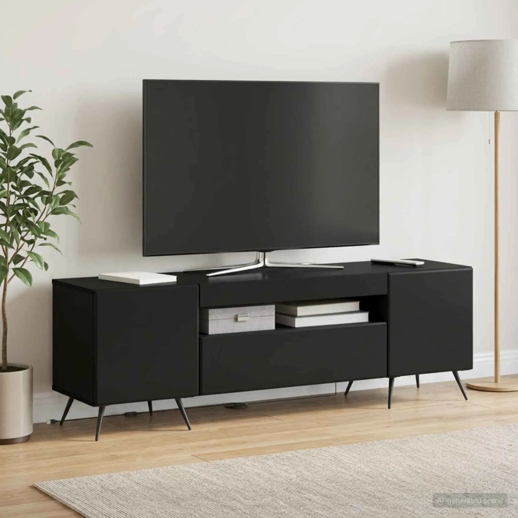 Mobile TV LED Nero Legno ingegnerizzato 897566