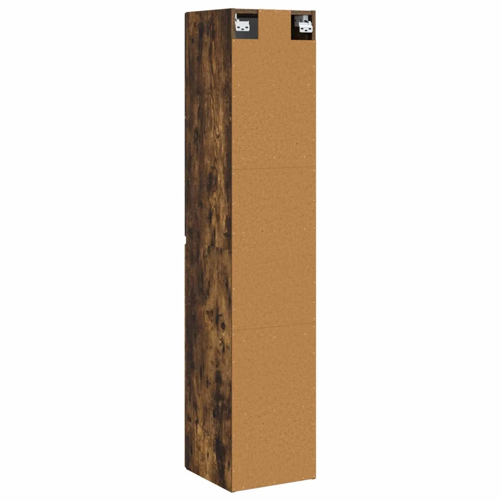 Mobiletto da Bagno | Armadio da bagno a Muro Rovere Fumo 33 x 34,5 x 160 cm