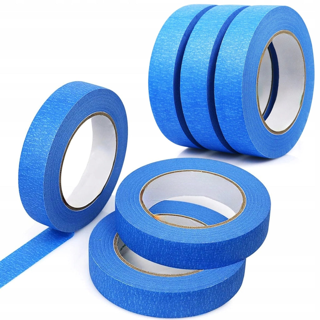 Set di Rulli per Verniciatura 10 cm – 10 Rulli in Poliuretano + Manico + Nastro Adesivo Blu 40 mm