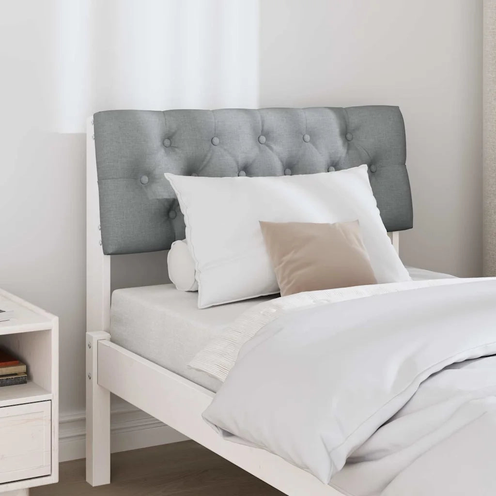 Testiera | Testata imbottita Grigio chiaro 80 cm Pino massello