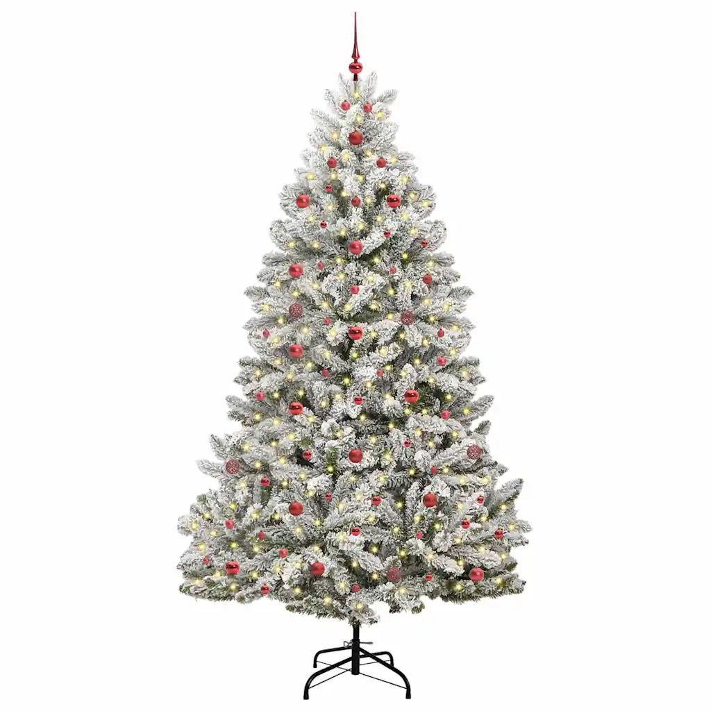 Albero di Natale artificiale con 300 LED Verde e Bianco 240 cm 3395766