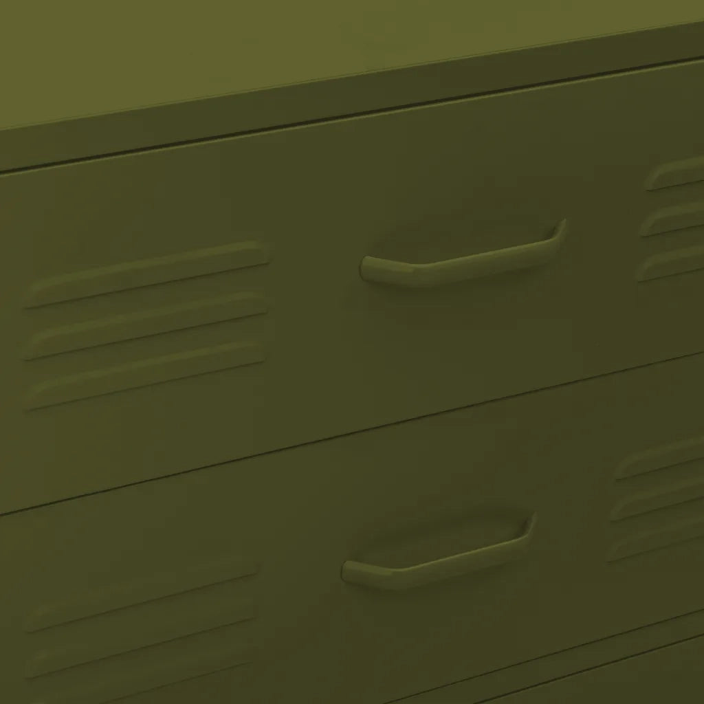 Cassettiera Verde Oliva 80x35x101,5 cm in Acciaio CFW6569136