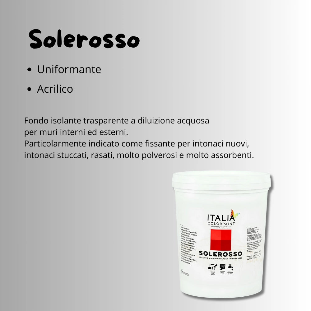 I pre trattamenti primer solerosso fissativo acrilico uniformante trasparente *** formato 1 lt, confezione 1