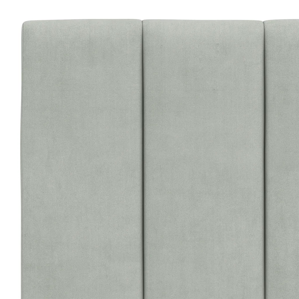 Letto matrimoniale | Letto per adulti | Giroletto senza Materasso Hanko Grigio Chiaro 140x200 cm Velluto