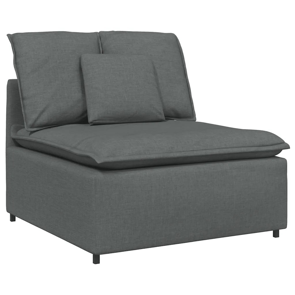 Modulo Centrale Divano Modulare con Cuscini Grigio Scuro 100 cm 679030