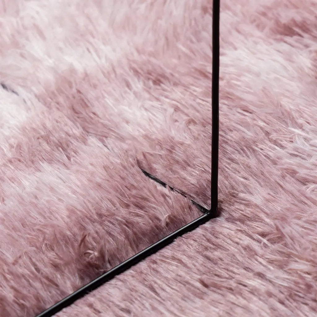 Tappeto del soggiorno | Tappeto Shaggy a Pelo Lungo NAVARRA Rosa Antico 60x100 cm