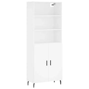 Credenza | Madia | Buffet da pranzo | Armadio da pranzo Bianca 69,5x34x180 cm in Legno Multistrato