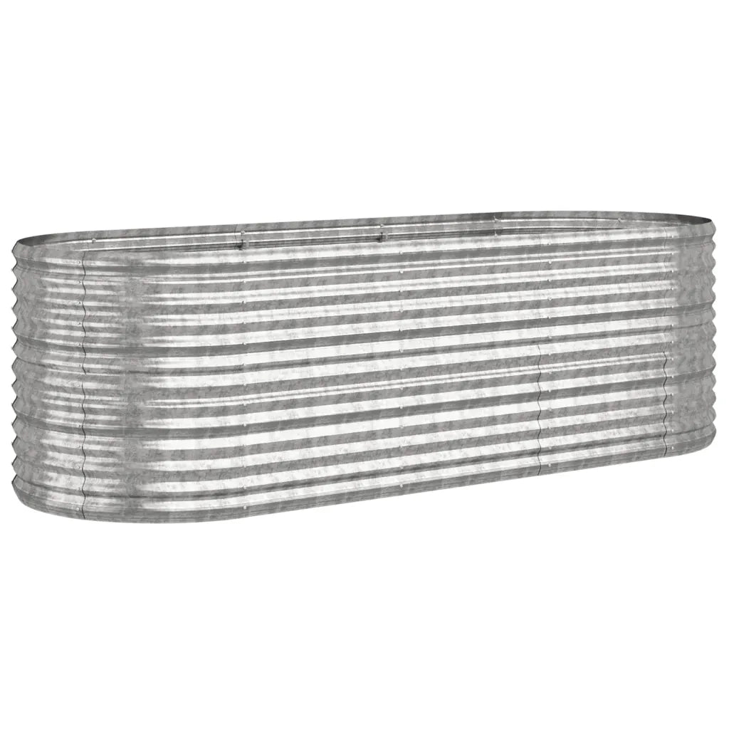 Letto Giardino Acciaio Zincato 224x80x68cm Argento 318957