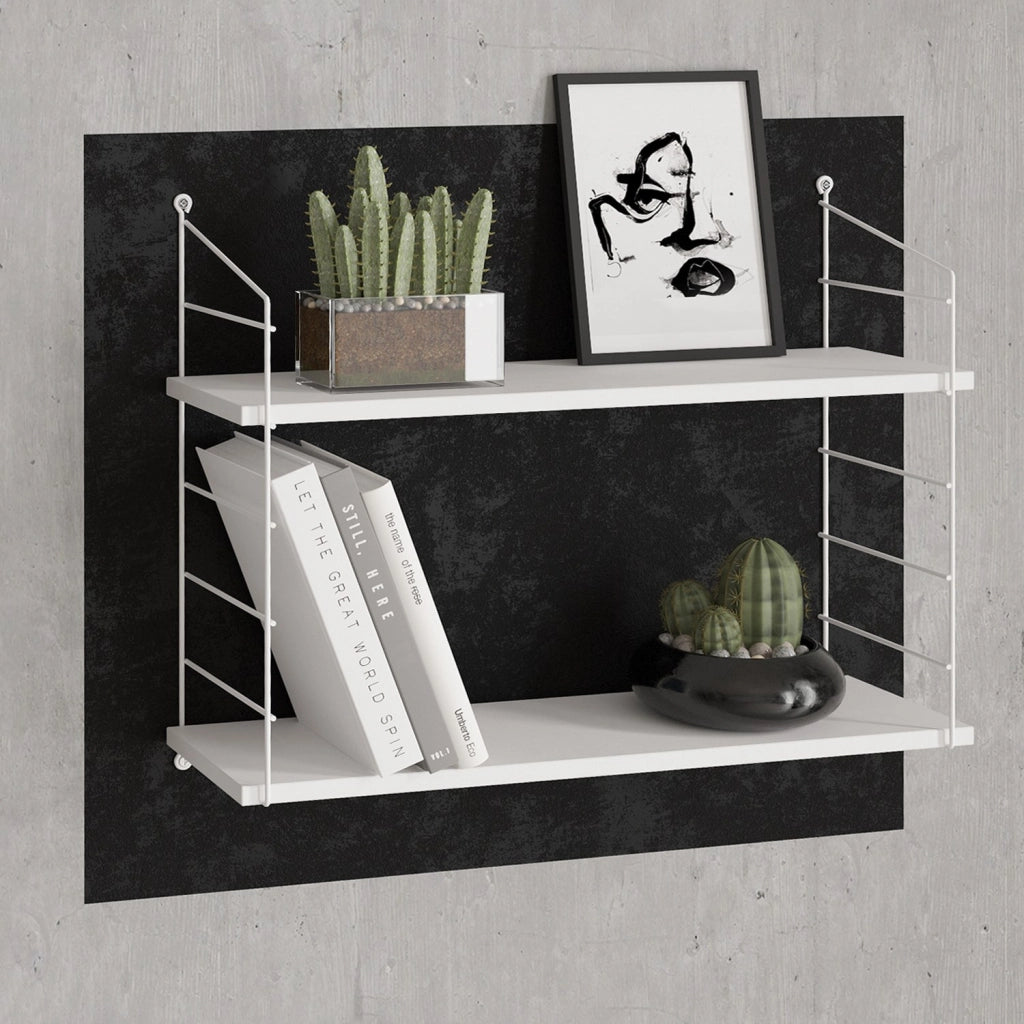 Mensola da parete in legno "Armoni" - 72 x 20 x 58 cm - Bianco