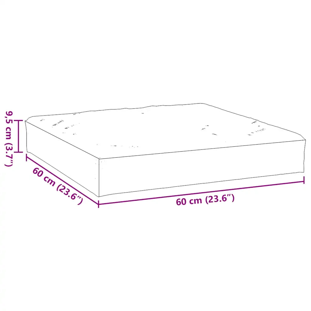 Cuscino per Pallet Crema Mélange 60x60x9,5 cm in Tessuto 4002665