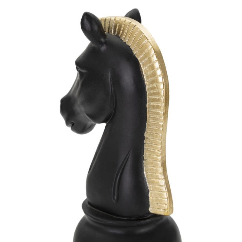 Cavallo Nero E Oro cm 10,5x8,5x19