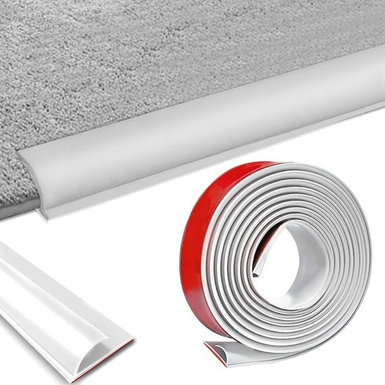 Striscia di transizione per pavimento in moquette, 3m striscia di transizione in PVC, striscia di transizione da moquette a pavimento in legno, profilo di transizione autofibroso per tappeto di ingresso, pavimento in moquette