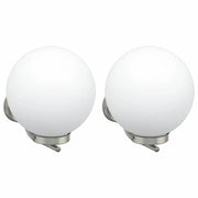Set di 2 moderne lampade da parete per esterni 29 x 25 x 33 cm illuminazione di design durevole in acciaio inox argento 02_0056490
