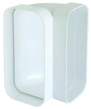 CURVA VERTICALE DI TIPO RETTANGOLARE PER AERAZIONE CANALIZZATA mm. 120x60, col. Bianco