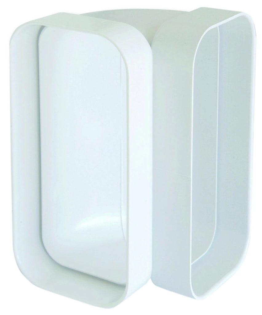 CURVA VERTICALE DI TIPO RETTANGOLARE PER AERAZIONE CANALIZZATA mm. 120x60, col. Bianco