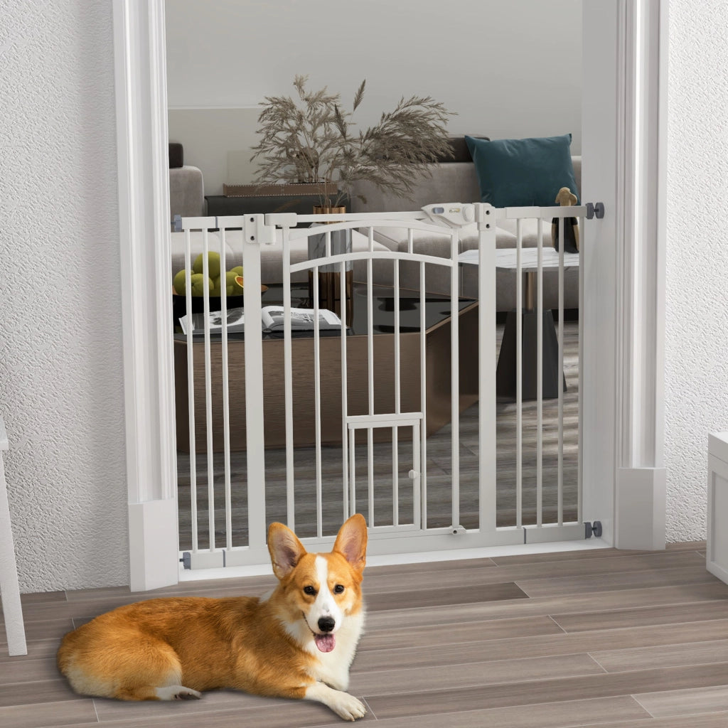 Cancello di Sicurezza per Cani ¨C Minimal ¨C Bianco 74-100 cm