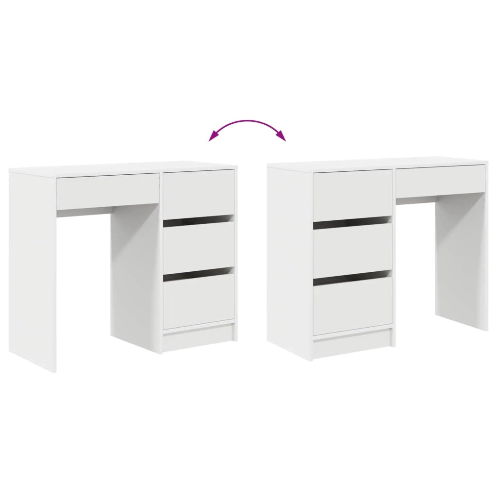 Scrivania | Tavolo da Ufficio Bianco 90 x 37.5 x 75 cm Legno multistrato