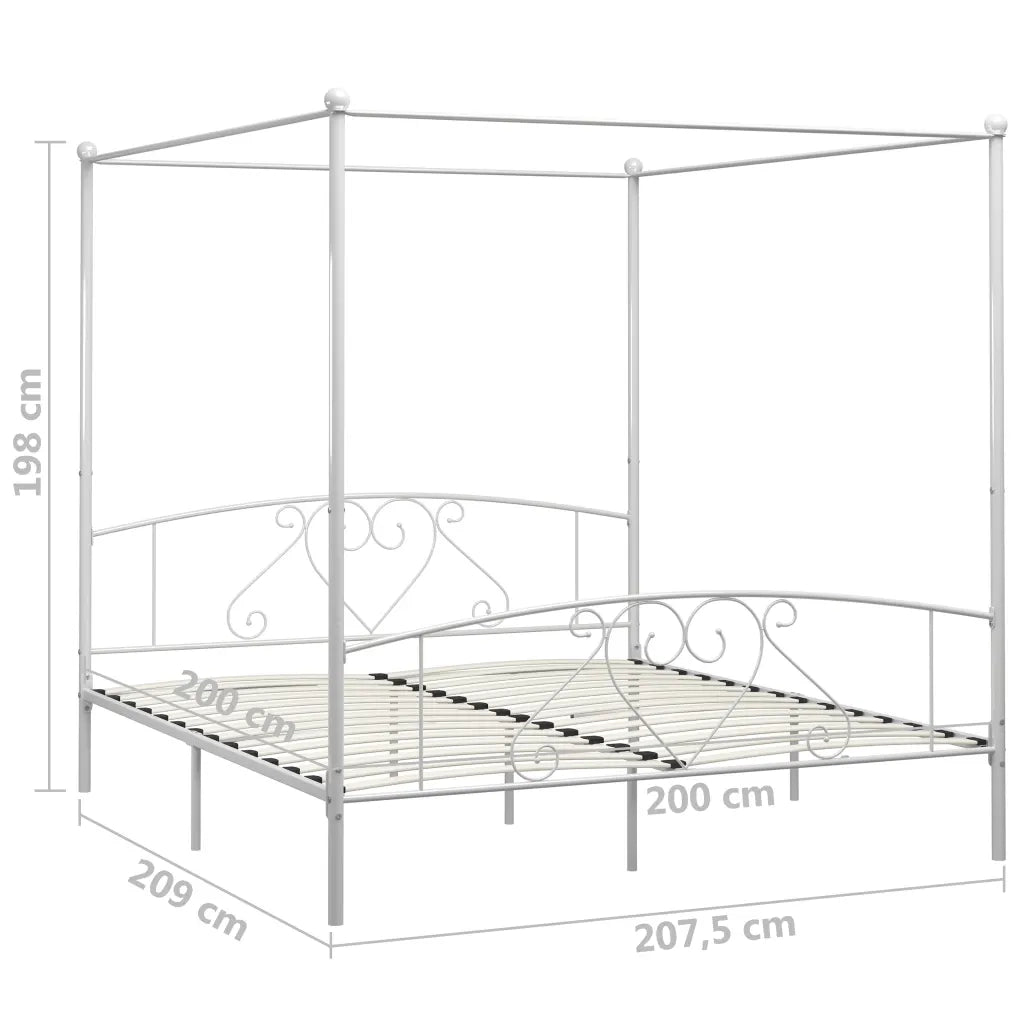 Giroletto Baldacchino senza Materasso 200x200 cm Metallo 284432
