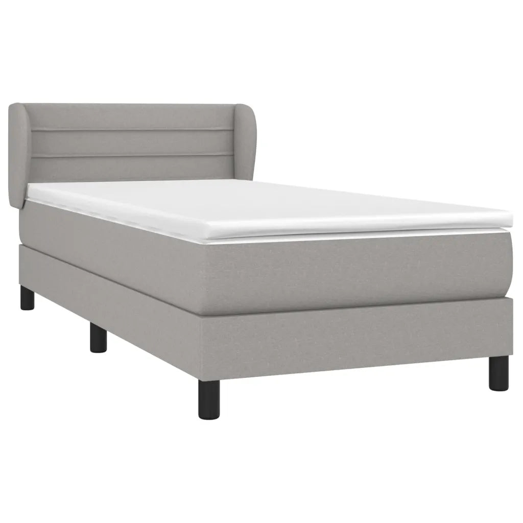 Giroletto a Molle con Materasso Grigio Chiaro 80x200 cm Tessuto 3126277
