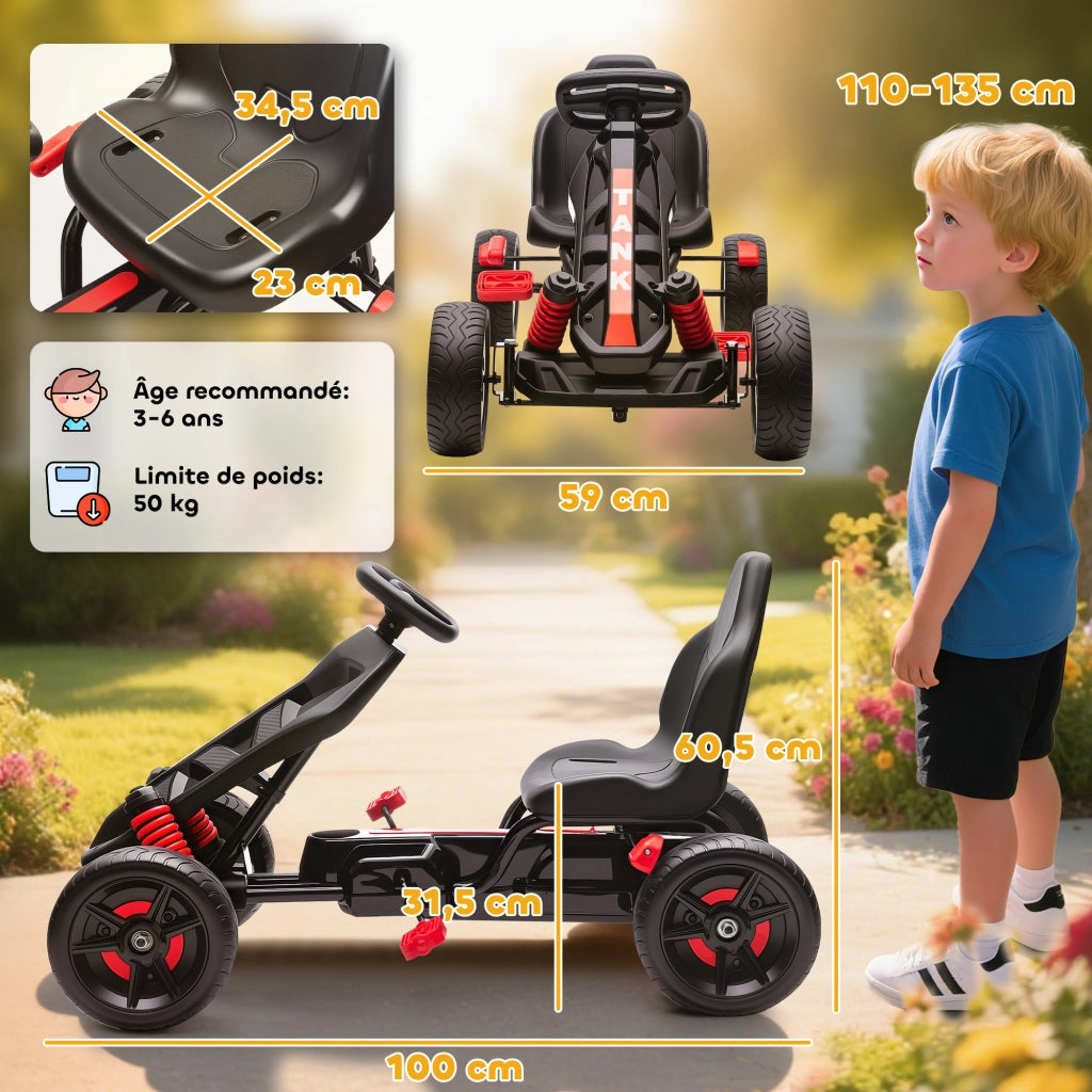 Kart a Pedali per Bambini ¨C zephmum ¨C Rosso