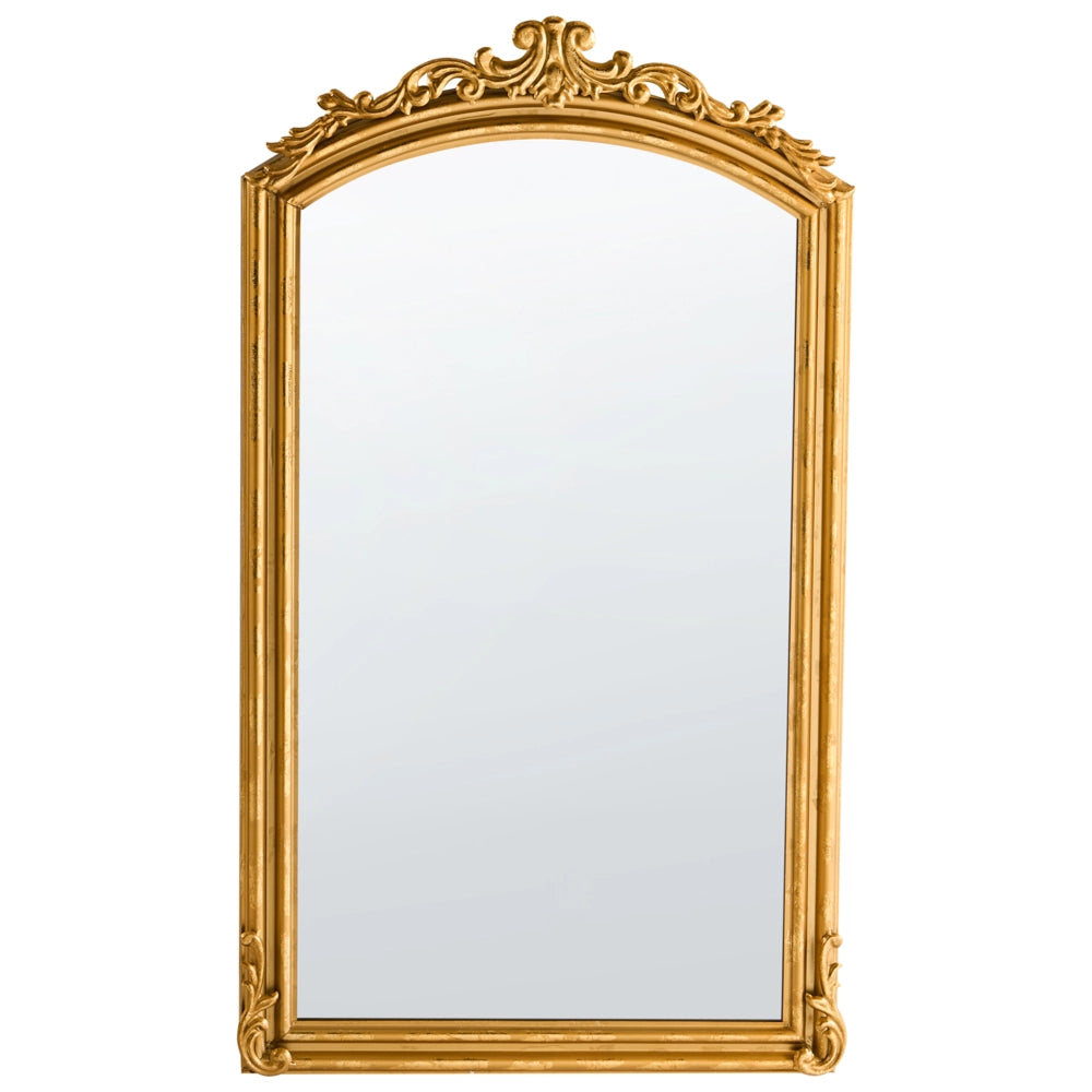 Specchio da parete in metallo dorato Grande specchio da appendere Camera da letto Soggiorno Corridoio Stile tradizionale