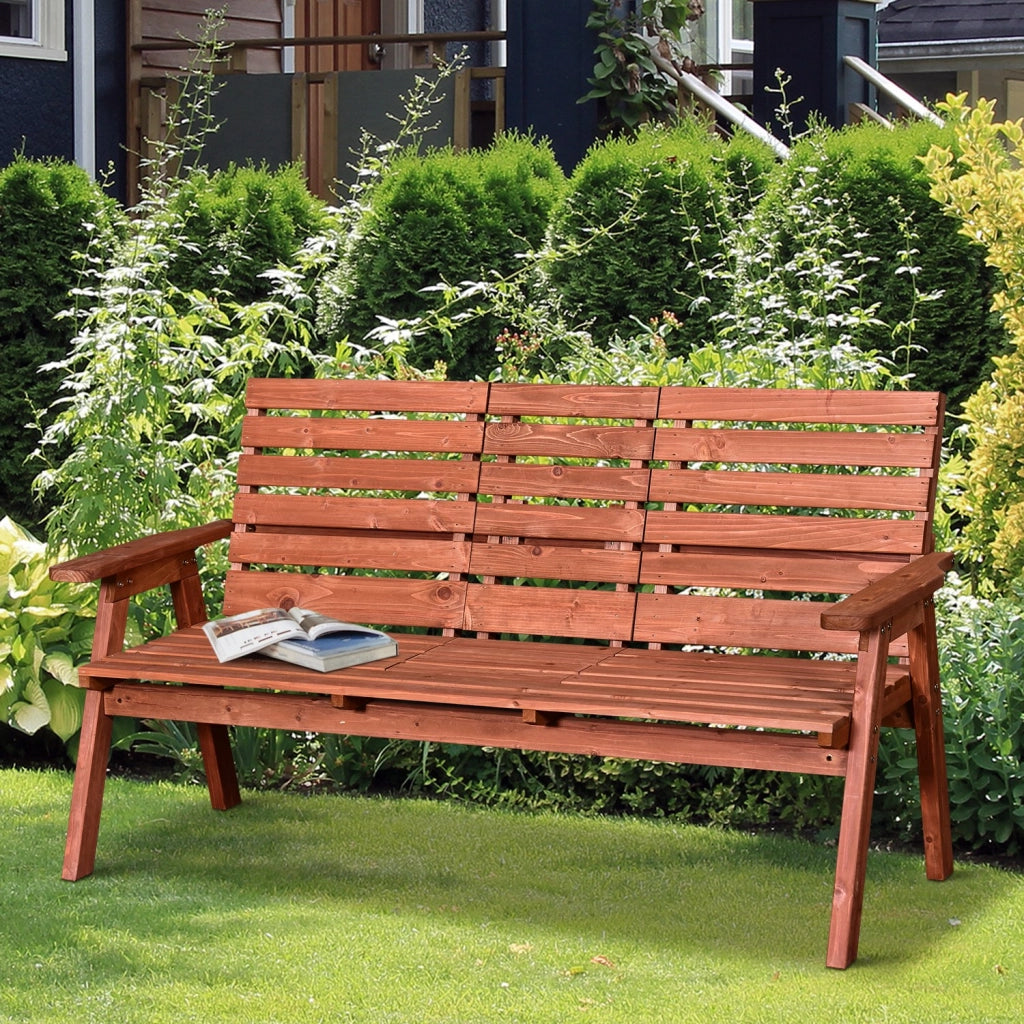 Panchina da Giardino in Legno 2/3 Posti ¨C Minimal ¨C 160x68x92cm
