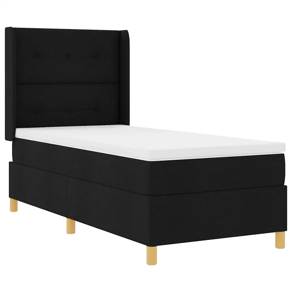 Letto a molle con strisce LED Nero 100 x 200 cm Tessuto 3343681