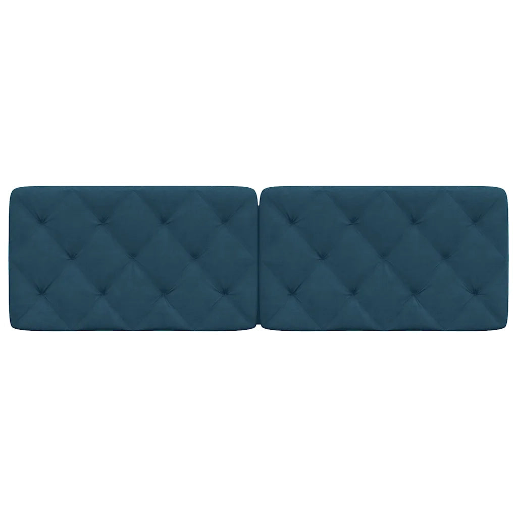 Cuscino Testiera Blu 160 cm in Velluto 374737