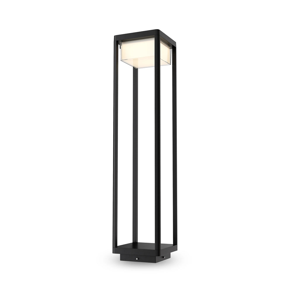 Lampada Da Terra Moderna Da Esterno Alluminio Nero Luce 10W Ip65