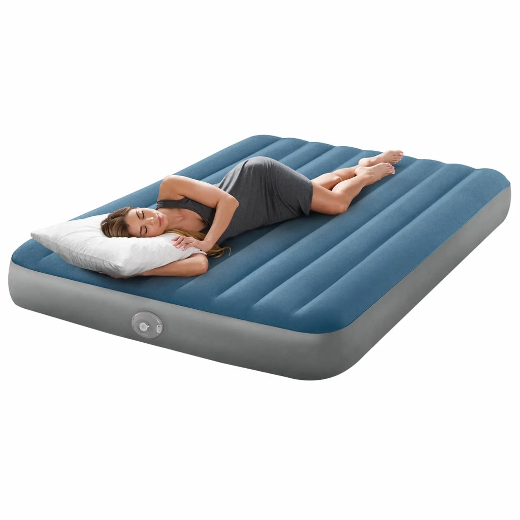 INTEX Letto d'aria con pompa  Blu Scuro e Grigio PVC 42035639