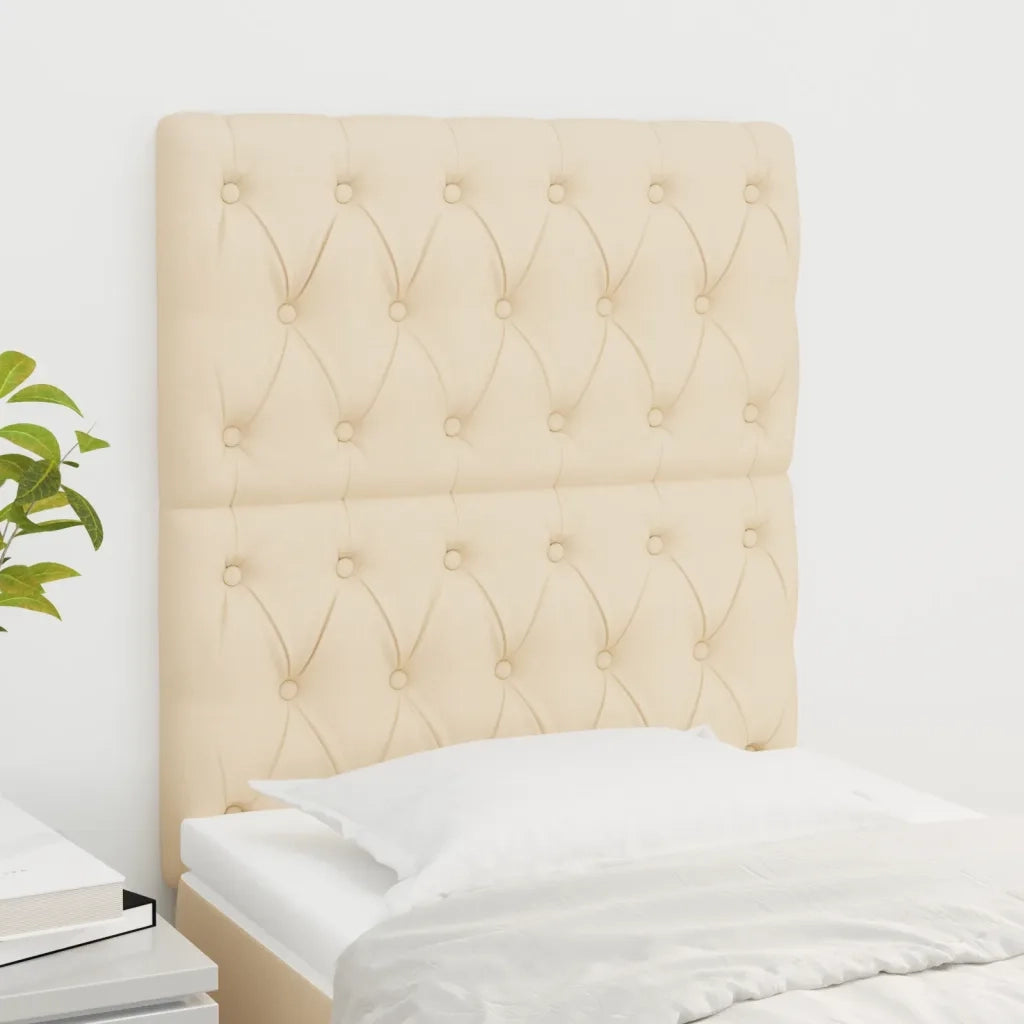 Testiera | Testata Crema 80x7x118/128 cm Tessuto