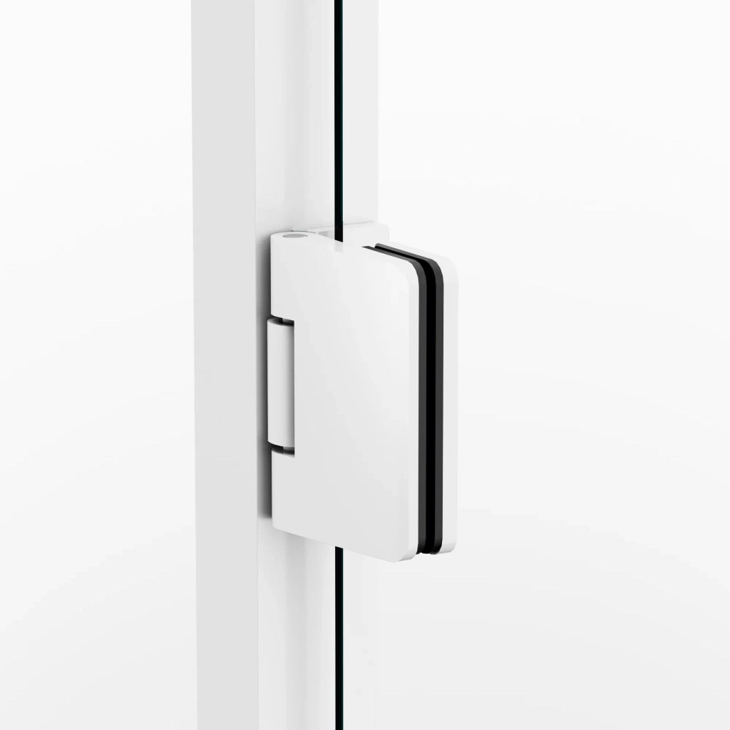Box doccia angolare GLASS pieghevole + laterale fisso 80 (40+40)x70 cm nero trasparente