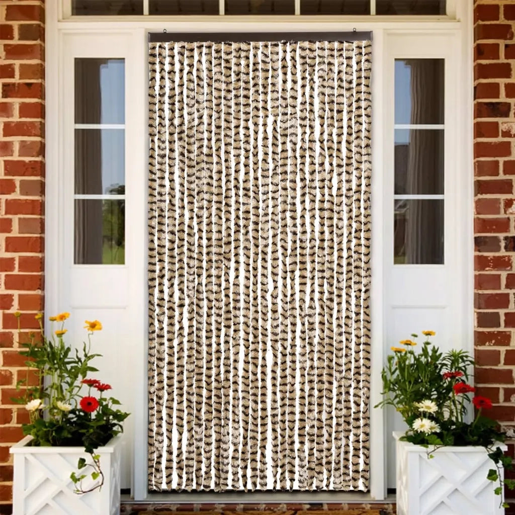 Zanzariera Beige e Marrone 100x220 cm Ciniglia 325450
