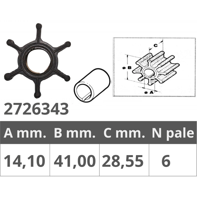 GIRANTE HONDA 4T 8-9-15HP IMPELLER HONDA 19210-ZV4-651