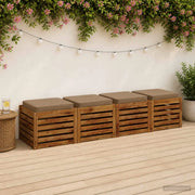 Cuscini per Sedia in 4 Pezzi VUGHT 4 pcs 100% Poliestere 946293