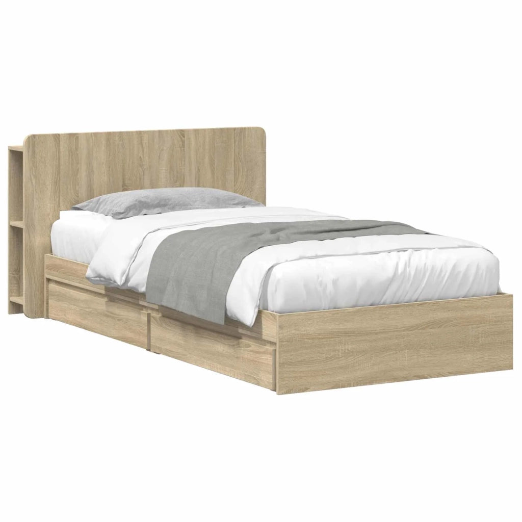 Telaio del letto con storage Rovere Sonoma 90 x 200 cm 3433555