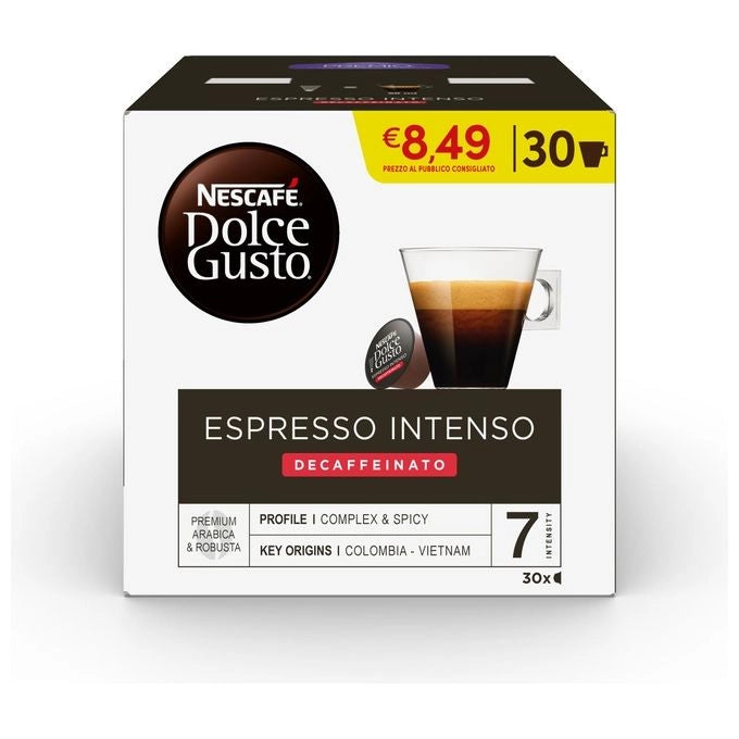 Nescafé Dolce Gusto Caffè Espresso Intenso Decaffeinato 30 Capsule
