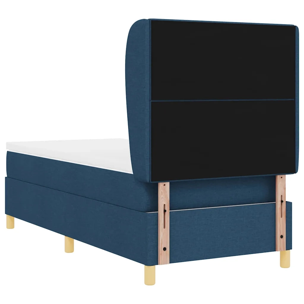 Letto a molle con materasso Blu 200 x 90 cm Tessuto 3340738